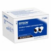 TONER EPSON C13S050751 NEGRO 2 UNIDADES