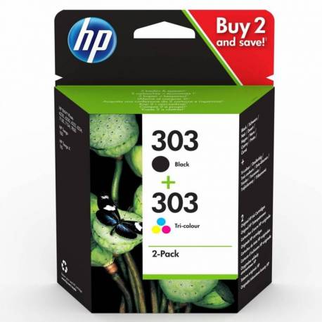 CARTUCHO TINTA HP 303 PACK NEGRO Y COLORES