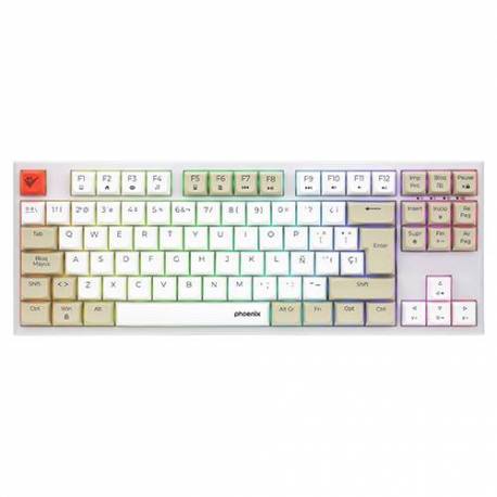 TECLADO GAMING ROYAL PBT MECANICO BLANCO