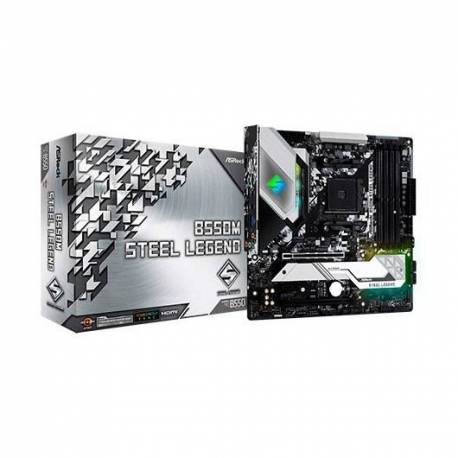 PLACA BASE ASROCK AM4 B550M STEEL