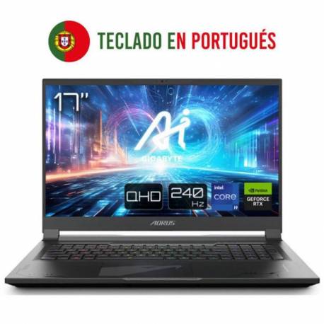 GIGABYTE 17X AZG 65PT665SH 17.3" FHD I9-14900HX 32GB SSD 2TB PORTUGUES