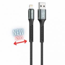 CABLE QCHAR PRAGUE LIGHTNING USB-A 2M