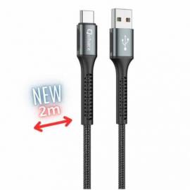 CABLE QCHAR PRAGUE LIGHTNING USB-A 2M