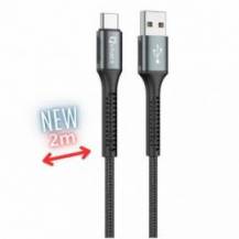 CABLE QCHAR PRAGUE LIGHTNING USB-A 2M