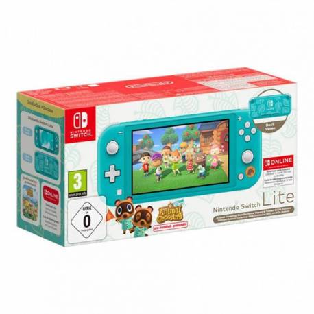 CONSOLA NINTENDO SWITCH LITE TURQUESA + ANIMAL CROSSING