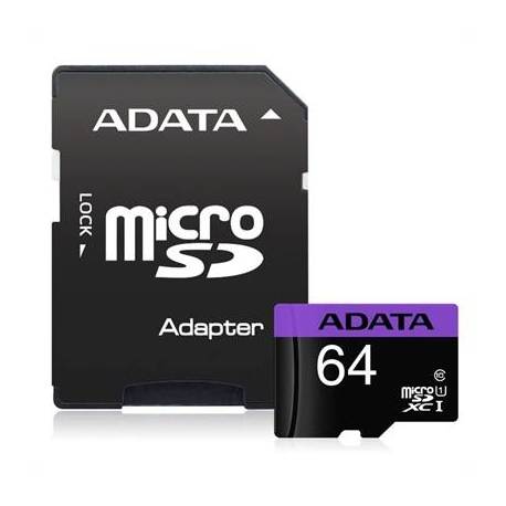 TARJETA DE MEMORIA MICRO SD ADATA 64GB + ADAPT