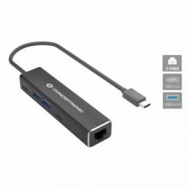 ADAPTADOR USB-C A RJ45 + HUB 4 EN 1 CONCEPTRONICS