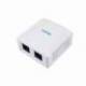 ROSETA SUPERFICIE EQUIP CAT 6A 2 PURTOS RJ45