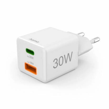 CARGADOR PARED HAMA 30W USB-A / USB-C